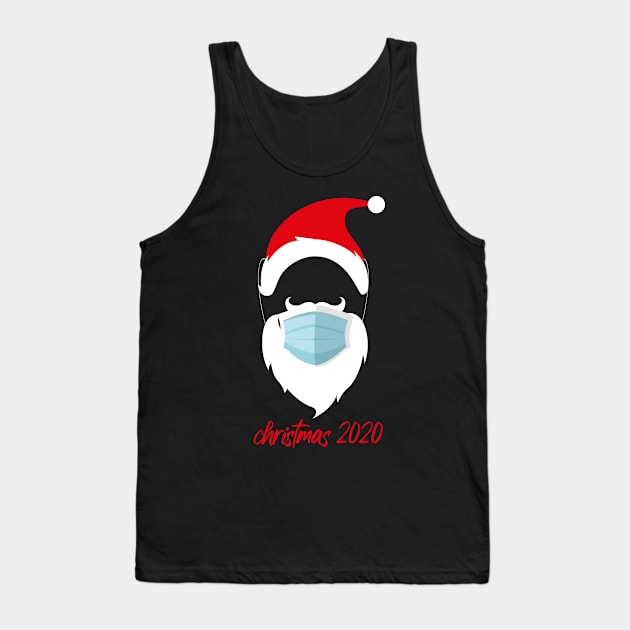 Christmas 2020 Funny Santa Wearing A Mask Tank Top by MerchSpot